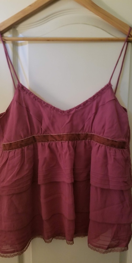 Anthropologie Eloise Raspberry Strappy camisole